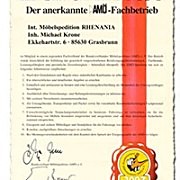 Anerkannter AMÖ Fachbetrieb – Zertifikat
